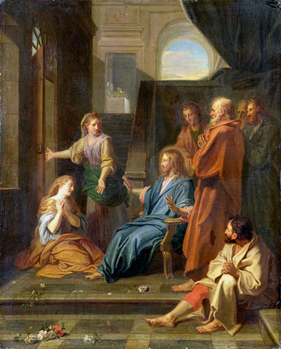 Christ in the House of Martha and Mary, n.d. by Jean-Baptiste Jouvenet | Painting Reproduction