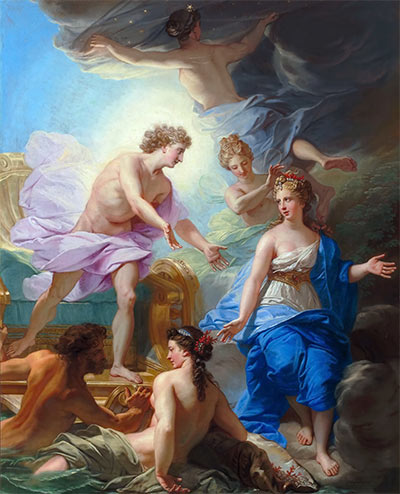 Apollo on his Chariot is Presented to Thetys, c.1700 by Jean-Baptiste Jouvenet | Painting Reproduction