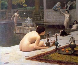 The Teaser of the Narghile (The Pipelighter), c.1898 by Gerome | Painting Reproduction