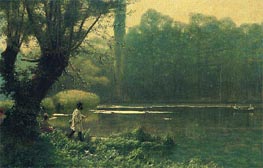 Summer Afternoon on a Lake, c.1895 by Gerome | Painting Reproduction