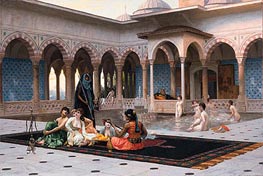 The Terrace of the Seraglio | Gerome | Painting Reproduction