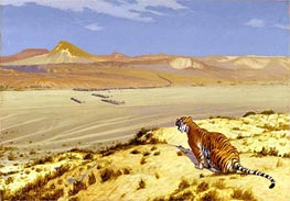 Tiger on the Watch, c.1888 von Gerome | Gemälde-Reproduktion