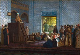 Sermon in the Mosque, 1903 by Gerome | Painting Reproduction