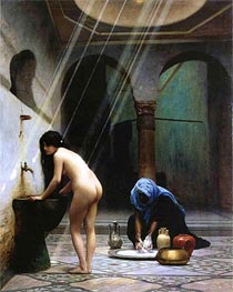 A Moorish Bath (Turkish Woman Bathing), 1870 von Gerome | Gemälde-Reproduktion