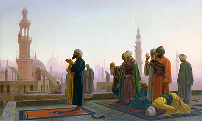 Prayer in Cairo (Prayer on the Rooftops of Cairo), 1865 | Gerome | Gemälde Reproduktion