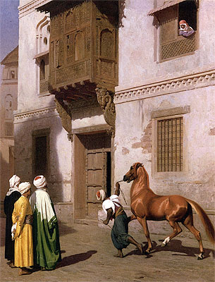 Cairene Horse Dealer (The Horse Market), 1867 | Gerome | Painting Reproduction