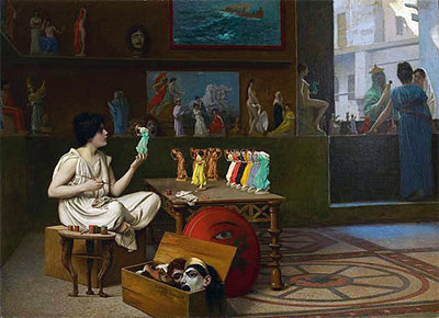 The Antique Pottery Painter: Sculpturæ vitam insufflat pictura, 1893 | Gerome | Painting Reproduction
