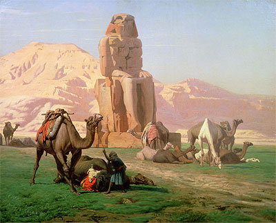 The Colossus of Memnon, 1857 | Gerome | Gemälde Reproduktion