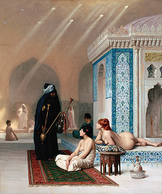 Pool in a Harem, c.1876 | Gerome | Gemälde Reproduktion