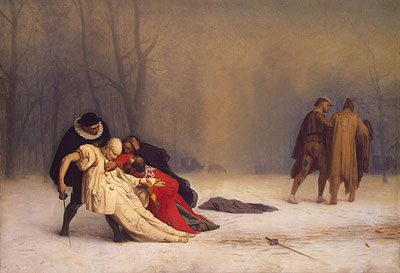 Duel after a Masked Ball, 1857 | Gerome | Gemälde Reproduktion