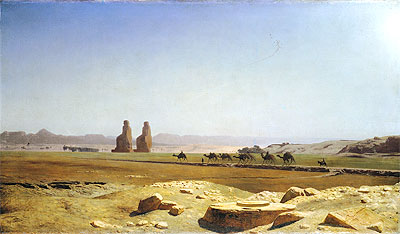 The Plain of Thebes in Upper Egypt, 1857 | Gerome | Gemälde Reproduktion
