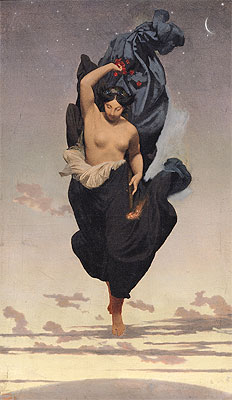 Night, c.1850/55 by Gerome | Painting Reproduction