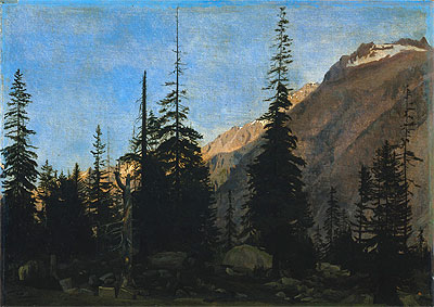 Alpine Landscape: The Handegg, Switzerland, c.1850 | Gerome | Painting Reproduction