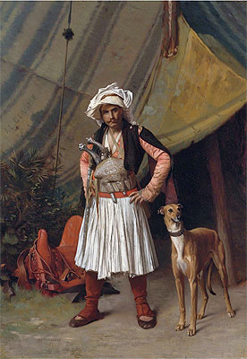Ein Bashi-Bazouk und sein Hund, n.d. von Gerome | Gemälde-Reproduktion