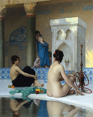 Nach dem Bad, n.d. von Gerome | Gemälde-Reproduktion