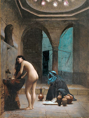 Moorish Bath (Turkish Woman Bathing), c.1870 | Gerome | Painting Reproduction