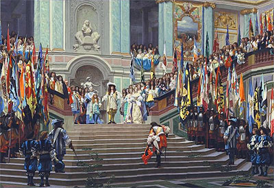 The Reception of the Grand Conde at Versailles, 1878 | Gerome | Painting Reproduction