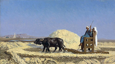 Die Getreidedrescher, Ägypten, 1859 | Gerome | Gemälde Reproduktion