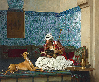 A Joke (Arnaut Blowing Tobacco Smoke at the Nose of His Dog), 1882 | Gerome | Painting Reproduction