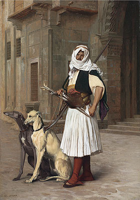 Arnaut with Two Whippets Dogs, 1867 | Gerome | Gemälde Reproduktion