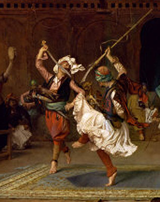 The Pyrrhic Dance (Detail), 1885 | Gerome | Gemälde Reproduktion