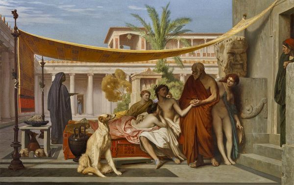 Sokrates sucht Alkibiades im Haus der Aspasia | Gerome | Gemälde Reproduktion