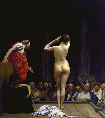 A Roman Slave Market, c.1884 by Gerome | Painting Reproduction