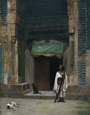 Portal of the Green Mosque (Sentinel at the ..., c.1870 by Gerome | Painting Reproduction