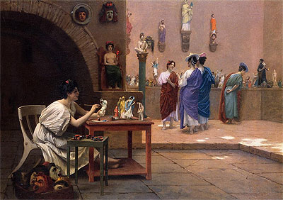 Tanagra's Studio, n.d. by Gerome | Painting Reproduction