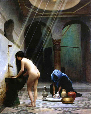 A Moorish Bath (Turkish Woman Bathing), 1870 | Gerome | Painting Reproduction
