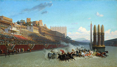 Chariot Race (Circus Maximus), 1876 | Gerome | Gemälde Reproduktion