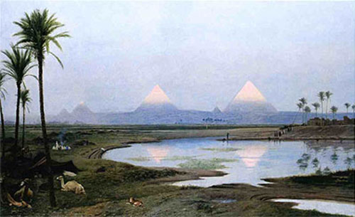 The Pyramids, Sunrise, 1895 | Gerome | Gemälde Reproduktion