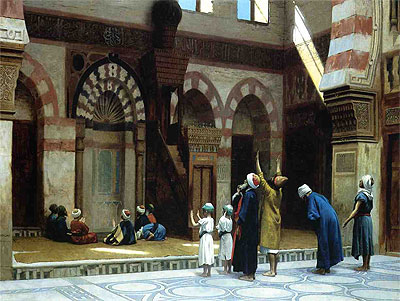 Prayer in the Mosque of Caid Bey in Cairo, 1895 | Gerome | Painting Reproduction