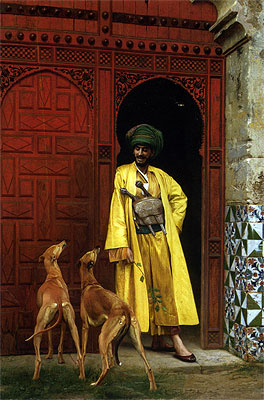 An Arab and His Dogs | Gerome | Painting Reproduction