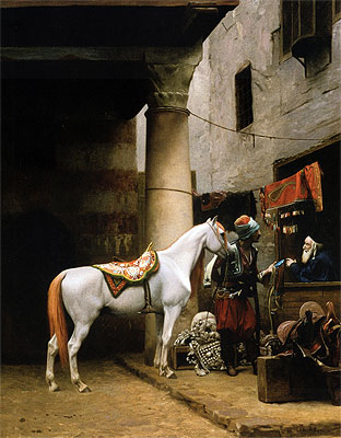 The Saddle Bazaar, Cairo (Arab Purchasing a Bride), 1881 | Gerome | Gemälde Reproduktion