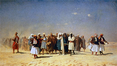 Egyptian Recruits Crossing the Desert, 1857 | Gerome | Gemälde Reproduktion