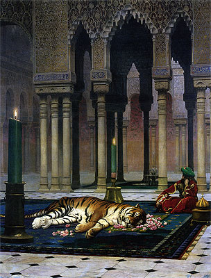 Pain of the Pasha - the Dead Tiger | Gerome | Painting Reproduction