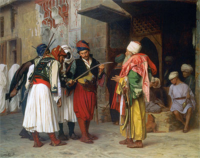 Travelling Merchant in Cairo, 1866 | Gerome | Painting Reproduction