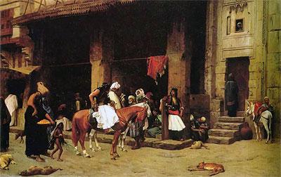 A Street Scene in Cairo | Gerome | Painting Reproduction