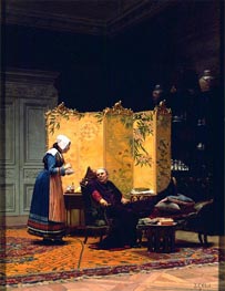 Tea for the Bishop, undated von Jehan Georges Vibert | Gemälde-Reproduktion