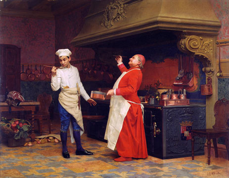 The Marvelous Sauce, c.1890 by Jehan Georges Vibert | Painting Reproduction
