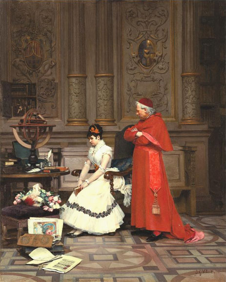 The Reproach, n.d. by Jehan Georges Vibert | Painting Reproduction
