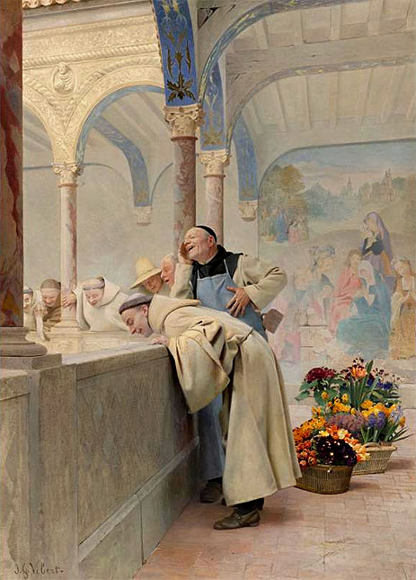 Un Scandale, 1889 by Jehan Georges Vibert | Painting Reproduction