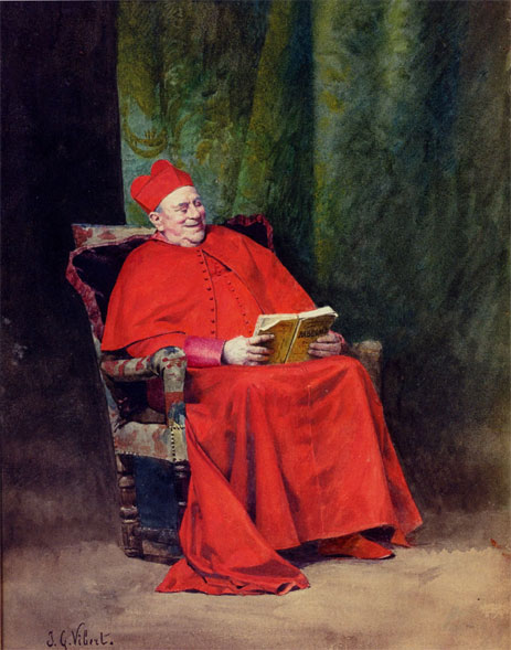 Reading Rabelais, n.d. by Jehan Georges Vibert | Painting Reproduction
