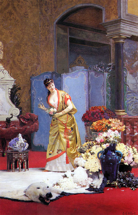 Autumn Flowers, undated | Jehan Georges Vibert | Painting Reproduction