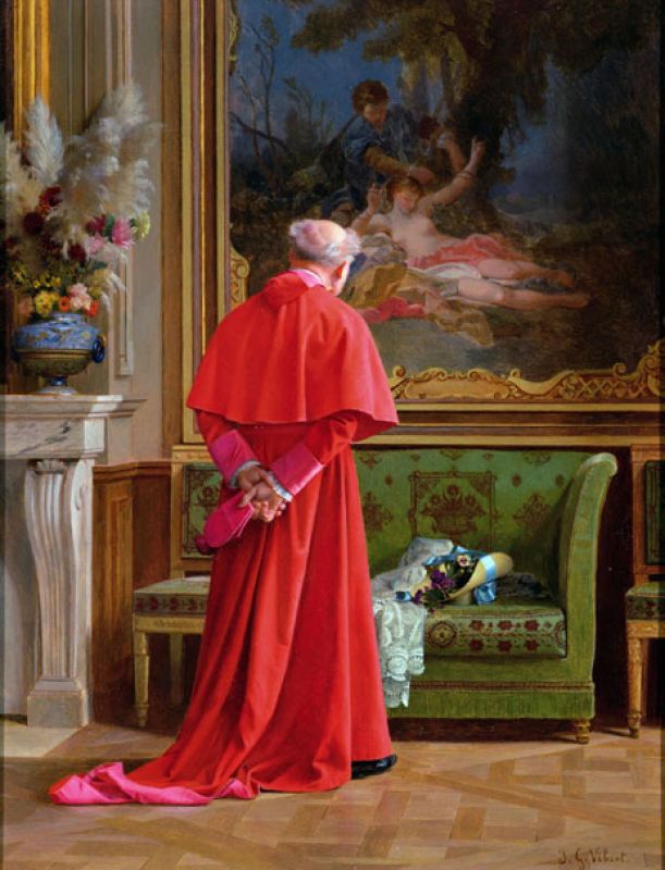The View, n.d. by Jehan Georges Vibert | Painting Reproduction