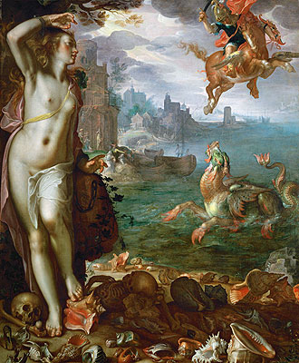 Perseus Rescues Andromeda, 1611 | Joachim Wtewael | Gemälde Reproduktion