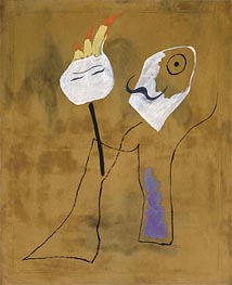 Mann und Frau, 1925 von Joan Miro | Gemälde-Reproduktion