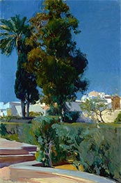 Ecke des Gartens, Alcazar, Sevilla | Sorolla y Bastida | Gemälde Reproduktion