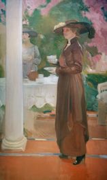 Tee trinken im Garten des Hauses | Joaquín Sorolla | Gemälde Reproduktion